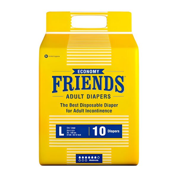 FRIENDS Economy Tape Type Adult Diapers - L  (10 Pieces)