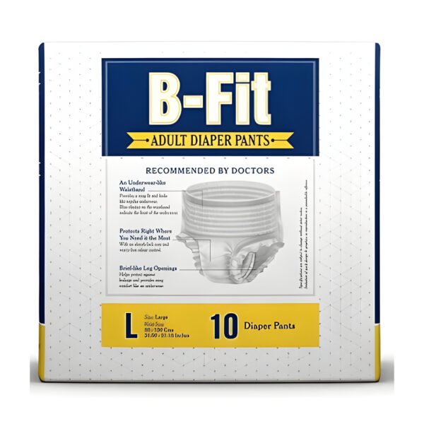 B-FIT Diapers Adult Pull Up Diapers Pants (Large)- Pack of 10 - Image 2