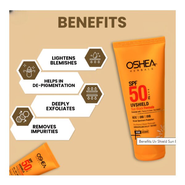 Uv Shield Sun Block Formula SPF 50 PA+++ 120g - Image 2