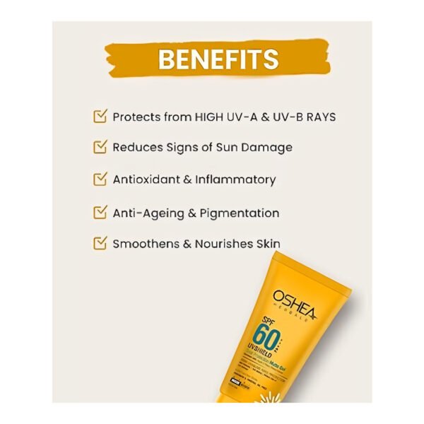 Oshea Herbals UVSHIELD Total Protection Matte Gel SPF-60 PA+++ 60g - Image 3