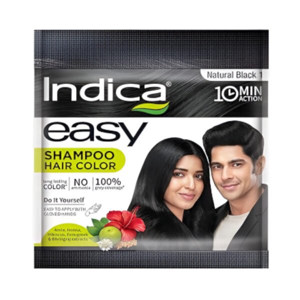 Indica easy 10-Minute SHAMPOO Hair Color  3+1 - Image 3