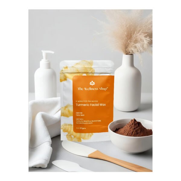 Turmeric facial wax - 5 minutes painless herbal wax powder 1+1 - Image 3