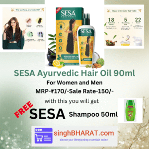 SESA Ayurvedic Hair Oil 90ml For Women and Men + SESA Shampoo 50ml