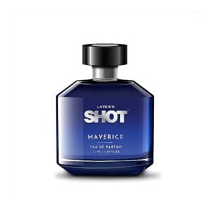 Layer’r Shot Maverick Perfume for Men - 100ml | Long Lasting Eau De Parfum (EDP) | Aquatic & Fresh Scent with Citrus & Amber Notes | Everyday Premium Fragrance