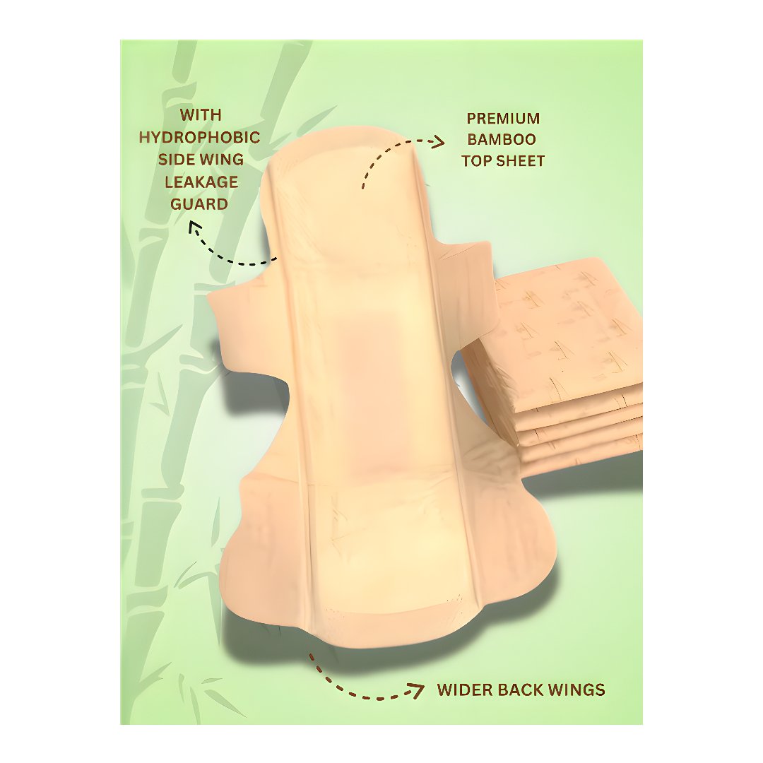 Graciss natural Sanitary Napkins for Women bamboo |DAY PADS | Rash-Free Sanitary Pads - Image 2