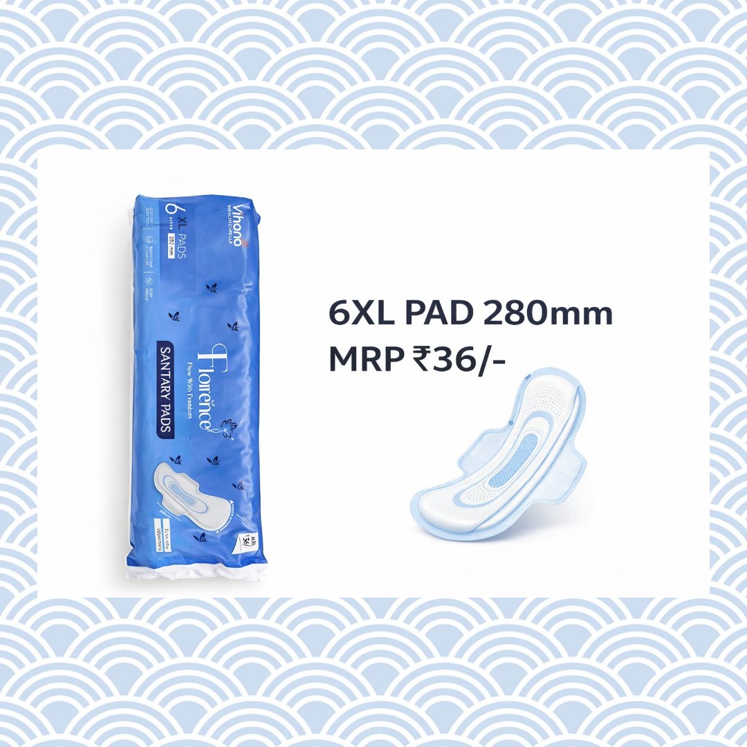 Florence SANITARY PADS 280mm 6XL*5pc. - Image 4